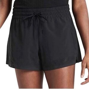 Athleta Baja Short 2.0 Laser Cut Shorts Lightweight Drawstring Zipper Shorts 2